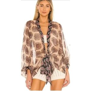 Free People Kantha Shimmer Tie  Kimono